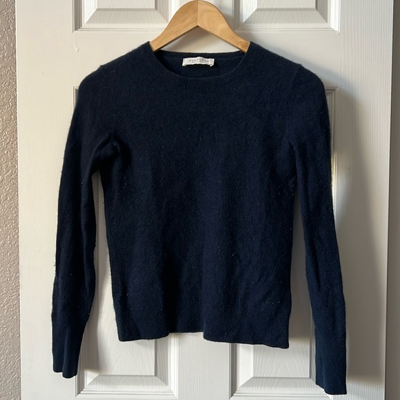 Everlane 100% Cashmere Crew Neck, Navy - Picture 1 of 3